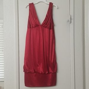 Satin Red Dress
